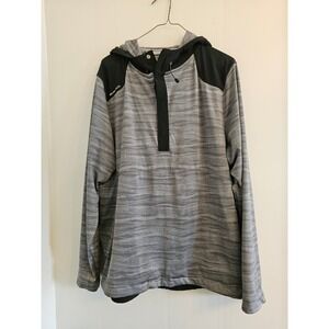Zero Restriction Hoodie Men Large Gray Jacquard golf Performance 1/4 Pullover